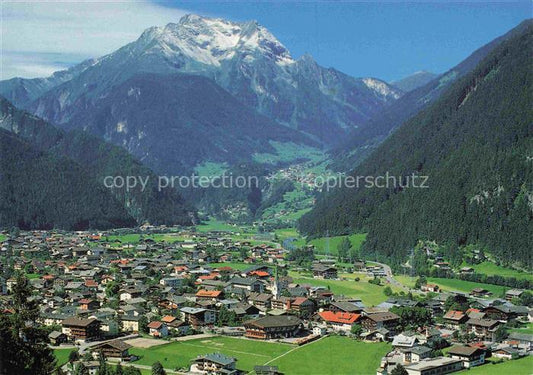 74009498 Mayrhofen  Zillertal Tirol AT Fliegeraufnahme mit Gruenberg