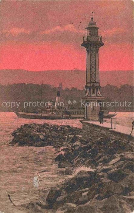 74011496 Leuchtturm Lighthouse Faro Phare-- Geneve Phare de la Jetee des Paquis