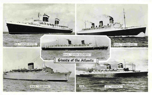 74011586 Dampfer Oceanliner Giants of the Atlantic R.M.S. Queen Elizabeth S.S. U