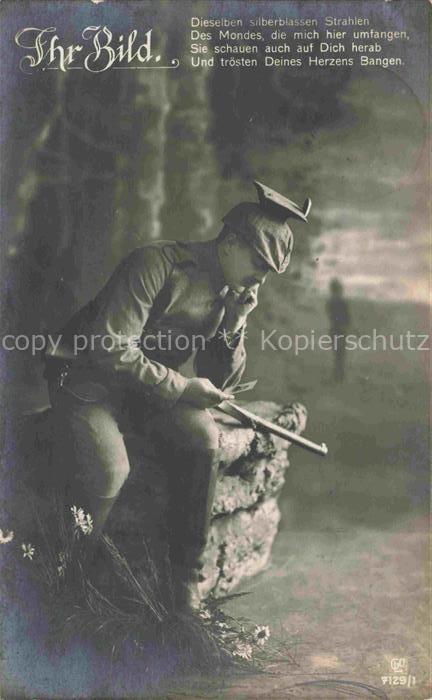 74011596 Foto GLCo Nr. 7129/1 Ihr bild Soldat Bild Gewehr