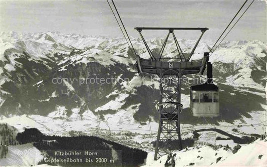 74011703 Seilbahn Cable-Car Telepherique Kitzbuehler Horn Gipfelseilbahn