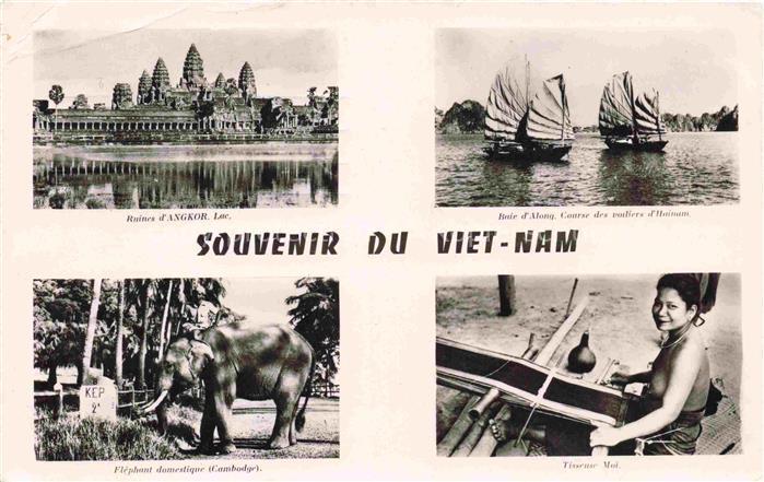 74016970 Asien Asia Viet Nam Halles Centrales Elefant Ruines d Angkor Tisseuse M