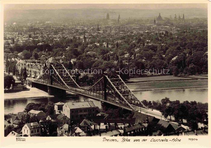 74016978 Foto Hahn Nr. 10904 Dresden Blick von der Loschwitz Hoehe