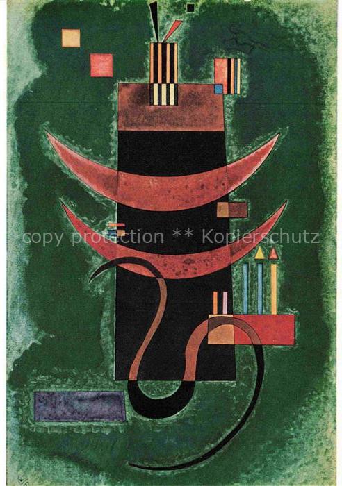 74016995 Kandinsky Wassily Kuenstlerkarte Rotes Segment