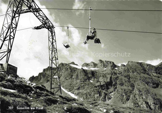 74017019 Sessellift Chairlift Telesiege Pizol