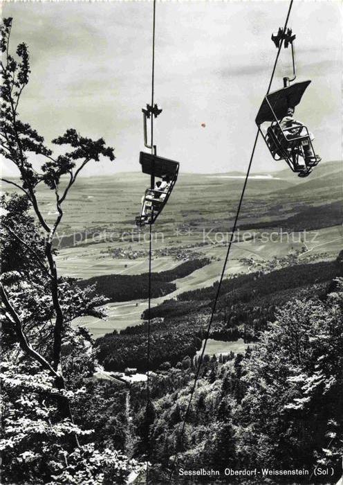 74017020 Sessellift Chairlift Telesiege Oberdorf Weissenstein