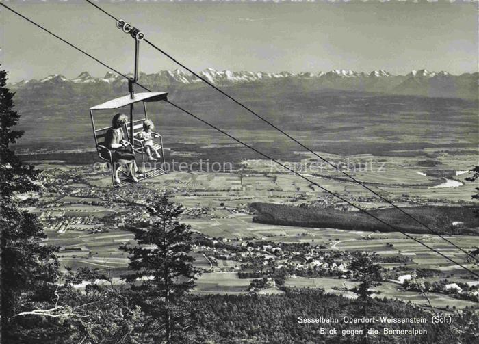 74017025 Sessellift Chairlift Telesiege Oberdorf Weissenstein Berneralpen