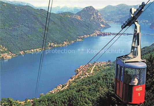 74017352 Seilbahn Cable-Car Telepherique Funivia Brusino Serpiano Lago di Lugano