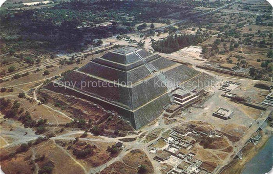 74009556 Teotihuacan Mexico Pyramid to the Sun Fliegeraufnahme