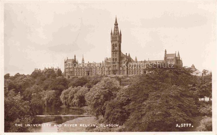 74009607 Glasgow  Scotland UK The University and River Kelvin