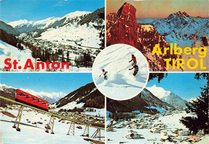 74009715 St Anton Arlberg Tirol AT Panorama Bergbahn Ortsblick