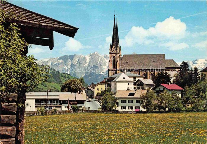 74009749 St Johann  Pongau AT mit Kirche und Tennengebirge