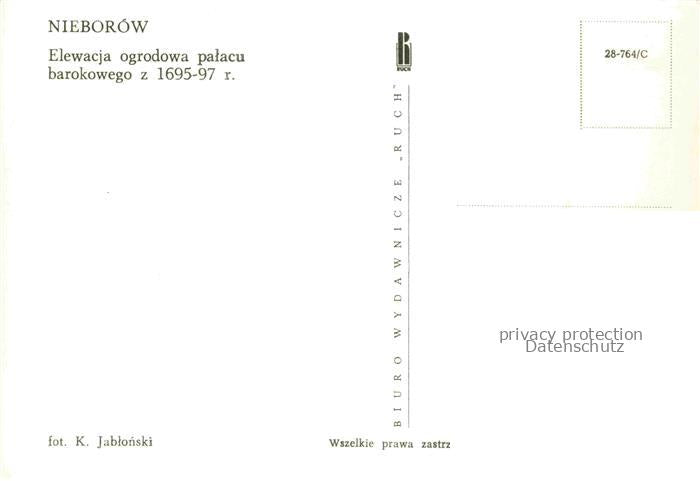 74010059 Nieborow LODZ Litzmannstadt PL Elewacja ogrodowa palacu barokowego