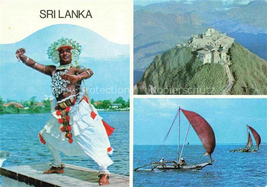 74010389 SRI LANKA Ceylon Folklore Fliegeraufnahme Fischerboote