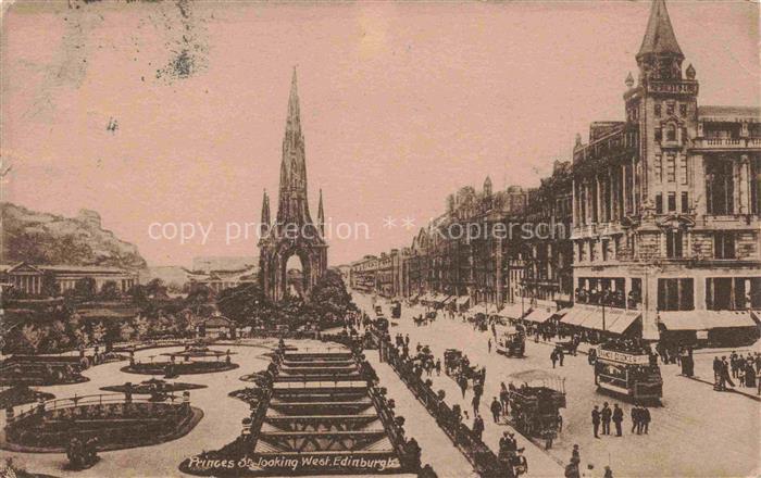 74011480 EDINBURGH  SCOTLAND UK Princes Street looking west