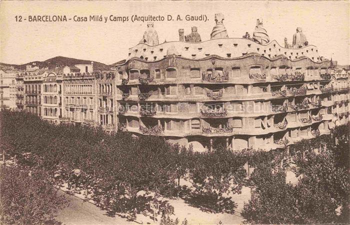 74011867 BARCELONA Cataluna ES Casa Milá y Camps Arquitecto D. A. Gaudi