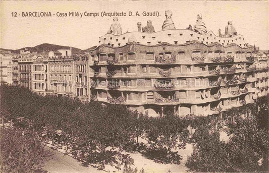 74011867 BARCELONA Cataluna ES Casa Milá y Camps Arquitecto D. A. Gaudi