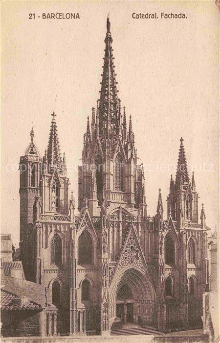 74011868 BARCELONA Cataluna ES Catedral fachada