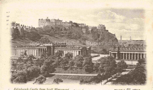 74012565 EDINBURGH  SCOTLAND UK Edinburgh Castle from Scott Monument Kuenstlerka