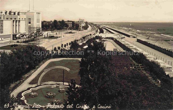 74012110 VENEZIA Venedig Venice Venise IT Palazzo del cinema e casino spiaggia