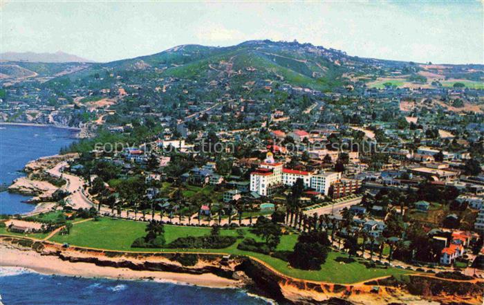 74012125 La Jolla California USA La Valencia Hotel aerial view