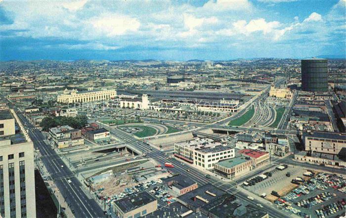 74012127 LOS ANGELES California USA Panoramic view showing Freeways Union Statio