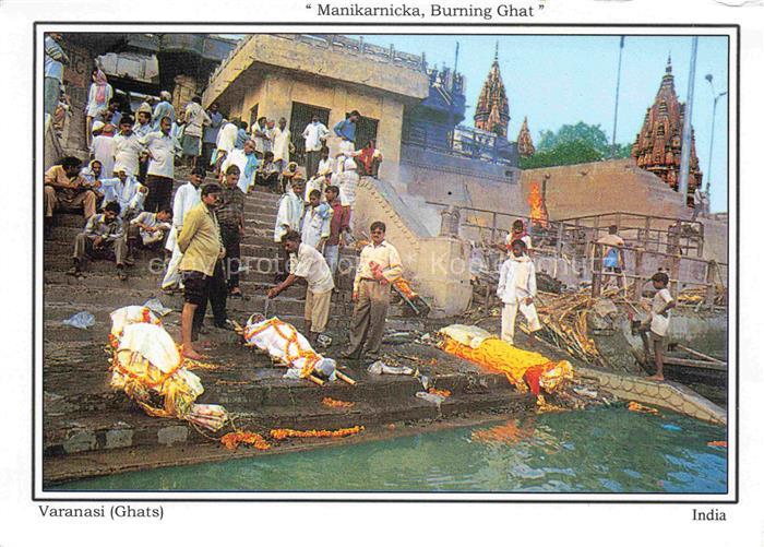 74012324 Varanasi Ghats Uttar Pradesh India Manikarnicka Burning Ghat