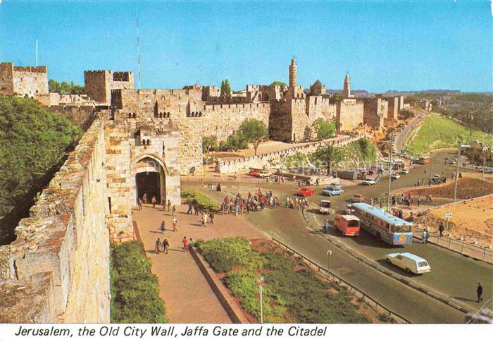 74010850 Jerusalem  Yerushalayim Israel The Old City Wall Jaffa Gate and the Cit