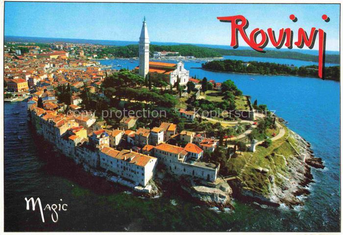 74010892 Rovinj Rovigno Istrien Croatia Fliegeraufnahme Kirche