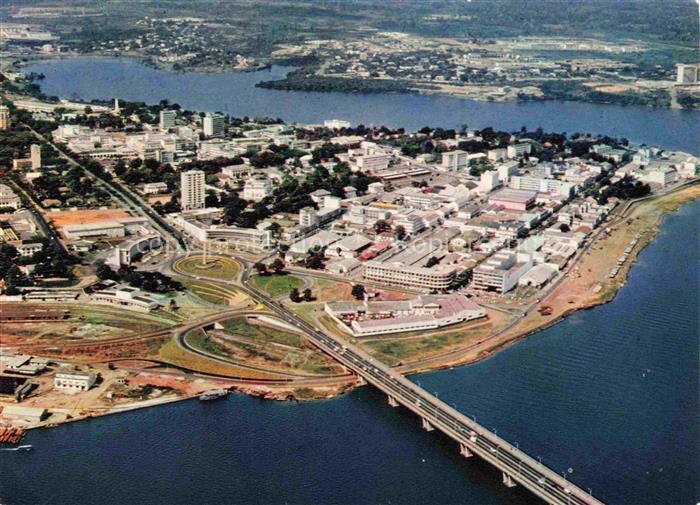 74012423 Abidjan Cote d Ivoire Elfenbeinkueste Le Pont Houphouet Boigny Vue aeri