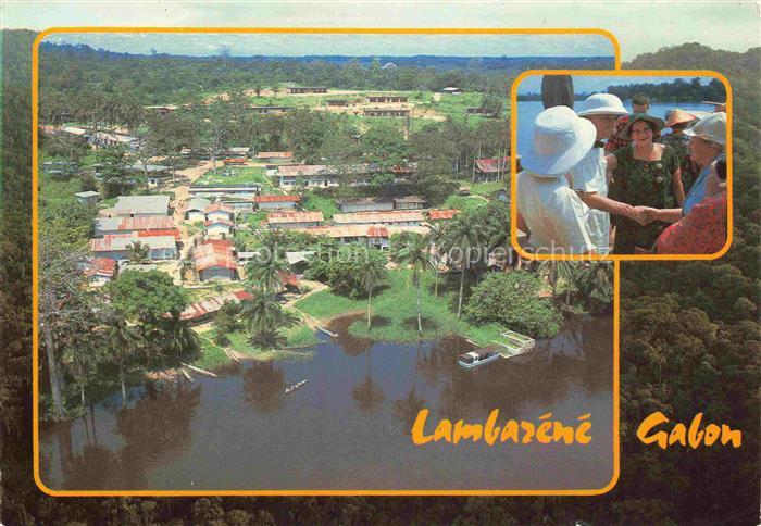 74012426 Lambarene Gabun Vue de l'hopital Albert Schweitzer au bord de l'Ogooue