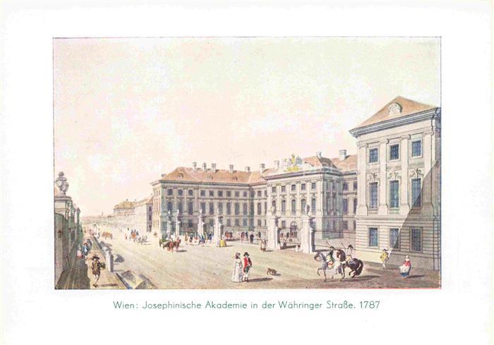 74012483 WIEN AT Josephinische Akademie in der Wahringer Strasse 1787 Aquarell