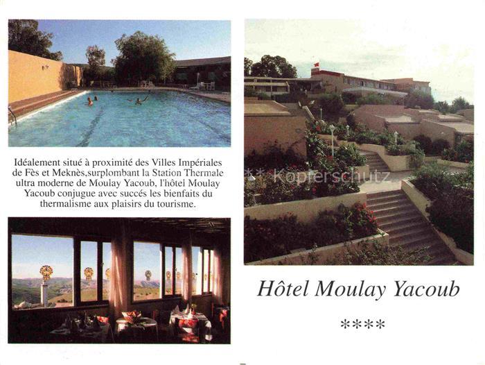 74013970 Moulay Yacoub Fes Fez Maroc Hotel Swimming Pool Restaurant Treppe