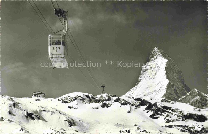 74020401 Seilbahn Cable-Car Telepherique Zermatt Schwarzsee Matterhorn