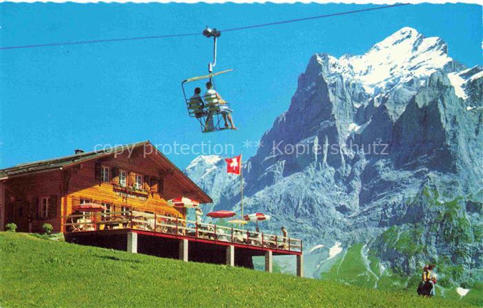 74020402 Sessellift Chairlift Telesiege Grindelwald Bort Wetterhorn