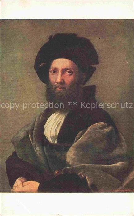 74020592 Sanzio Raphael Kuenstlerkarte Balthasar Castiglione