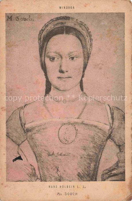 74020593 Holbein Hans L. J. Kuenstlerkarte Mrs. Souch