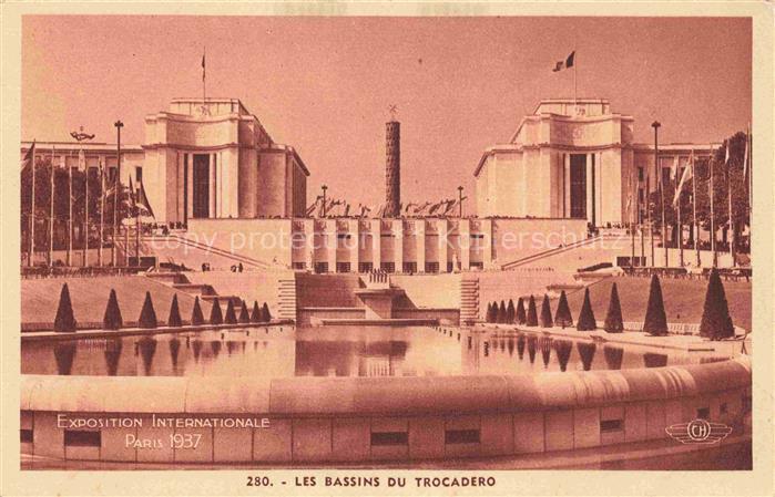 74020635 Exposition Internationale Paris 1937 Bassins du Trocadero