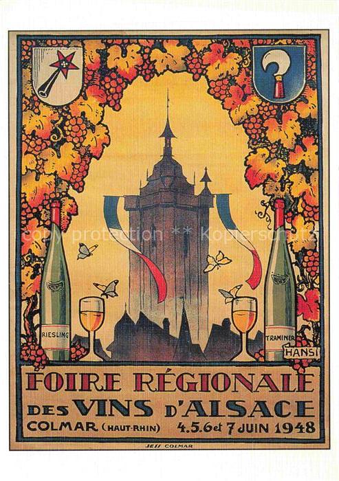 74022219 Hansi  Waltz J J Kuenstlerkarte Alsace Elsass Foire Regionale des Vins