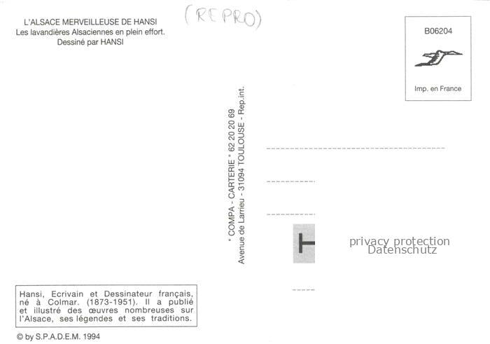 74022224 Hansi  Waltz J J Kuenstlerkarte Alsace Elsass Alsaciennes plein effort