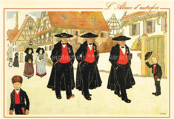 74022438 Hansi  Waltz J J Kuenstlerkarte Alsace Elsass Illustrateur alsacie Colm