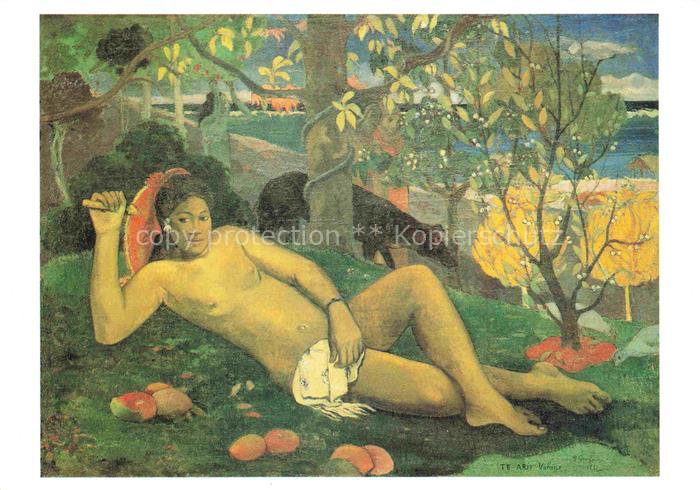 74023570 Gauguin Paul Kuenstlerkarte Te arii vahine