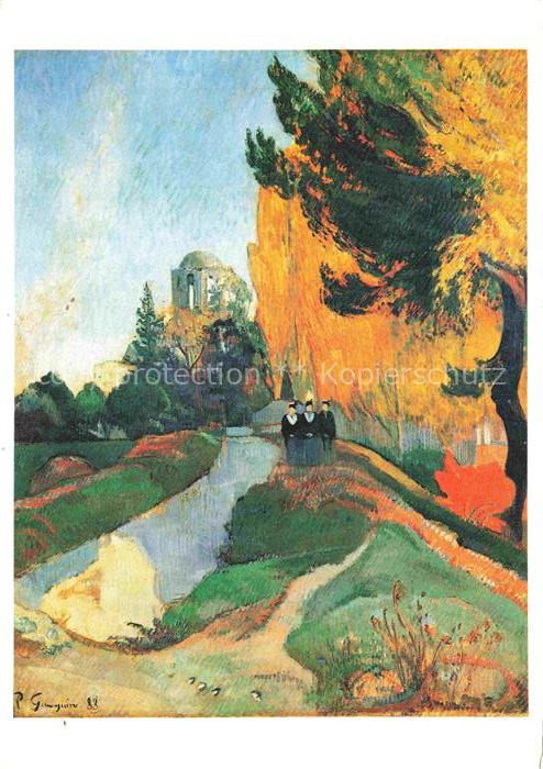 74023573 Gauguin Paul Kuenstlerkarte Les Alyscamps Arles