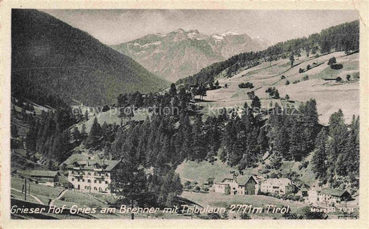 74013362 Gries Brenner Noesslach Tirol AT Grieser Hof Blick gegen Tribulaun