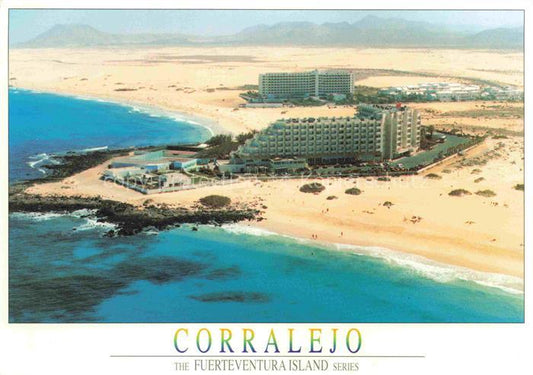 74013479 Corralejo Fuerteventura ES Hoteles Tres Islas y Oliva Beach vista aérea