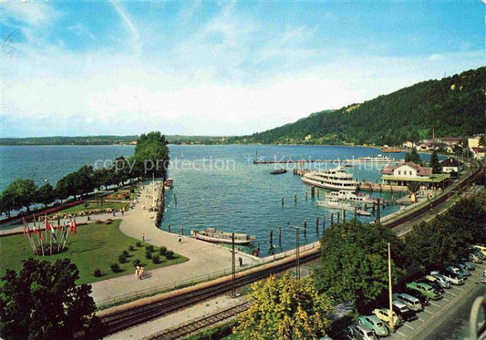 74013504 Bregenz Vorarlberg Bodensee Hafen mit Blumenmolo