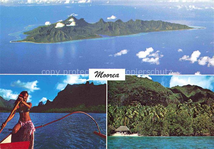 74013520 Moorea Tahiti Polynesien Ile-soeur de Tahiti vue aérienne Ansicht vom M