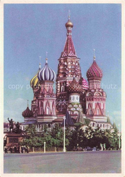 74013645 Moscou Moskau Moscow RU Eglise Basile-le-Bienheureux Monument Minine et