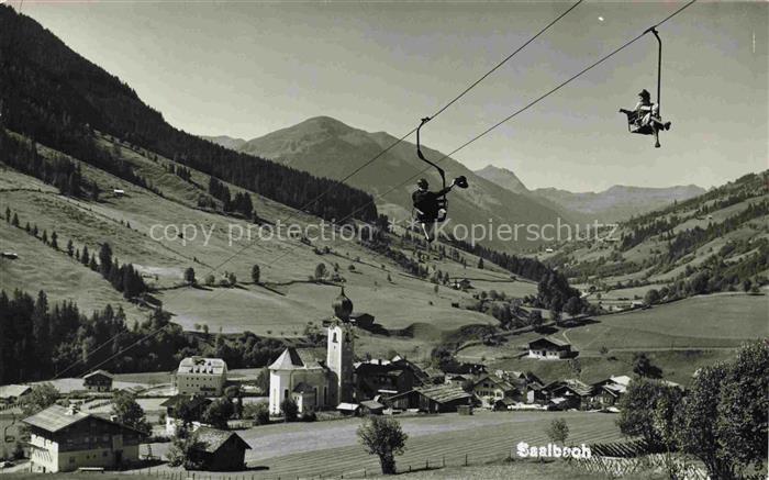 74014118 Saalbach -Hinterglemm AT Panorama Sessellift Alpen