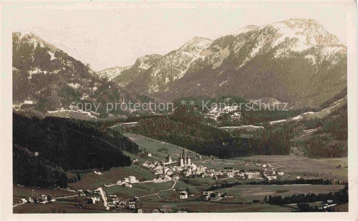 74014125 Mariazell  Steiermark AT Gesamtansicht mit Alpenpanorama